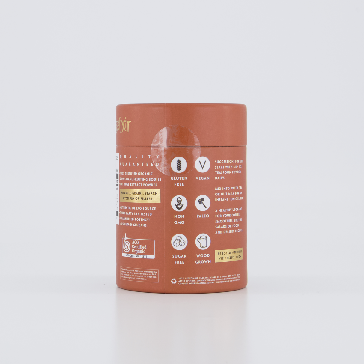 Teelixir Organic Lion's Mane Mushroom 500g