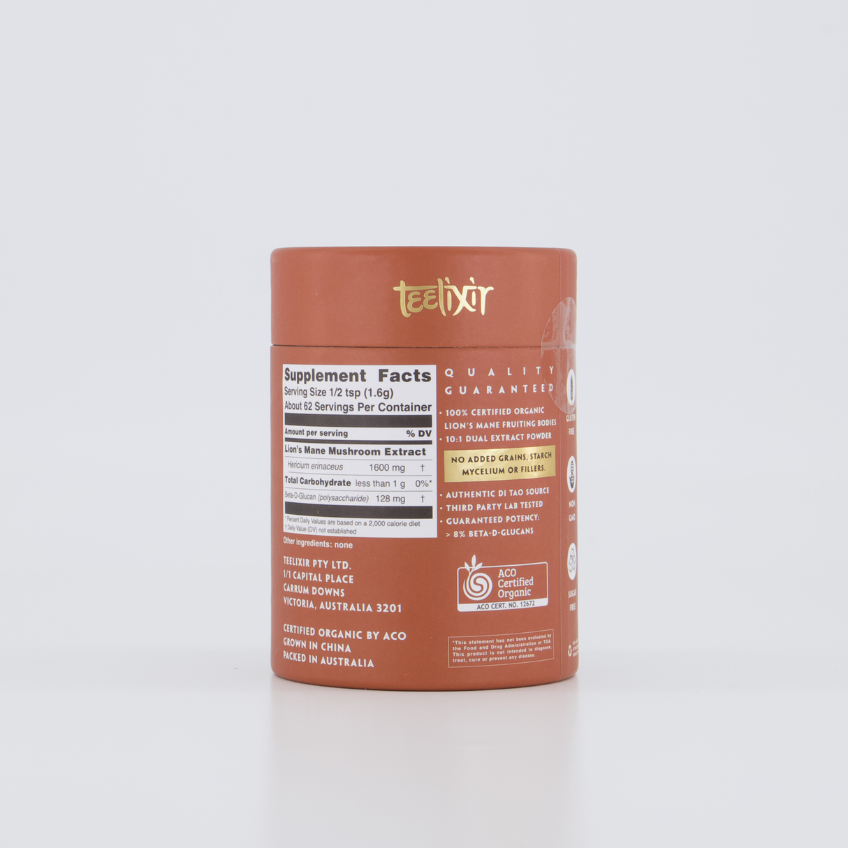 Teelixir Organic Lion's Mane Mushroom 500g
