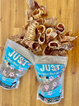 1x Just Moo Tubes ( Beef Trachea ) - Top-Down View