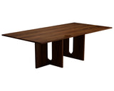 Walnut Melamine Dining Table 6 Seater - Rear View