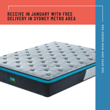 Palermo Contour 20cm Encased Coil Queen Mattress CertiPUR-US Certified Foam - 45-Degree Angle