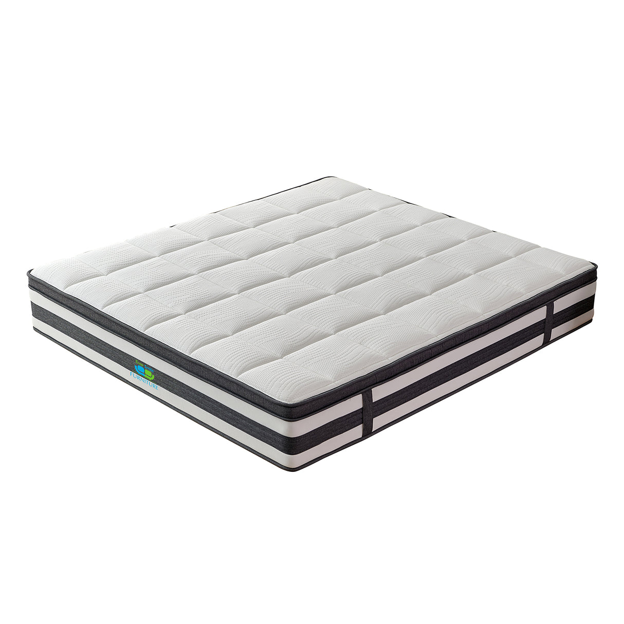 Kingston Slumber Mattress KING Size Bed Euro Top Pocket Spring Bedding Firm Foam 34CM
