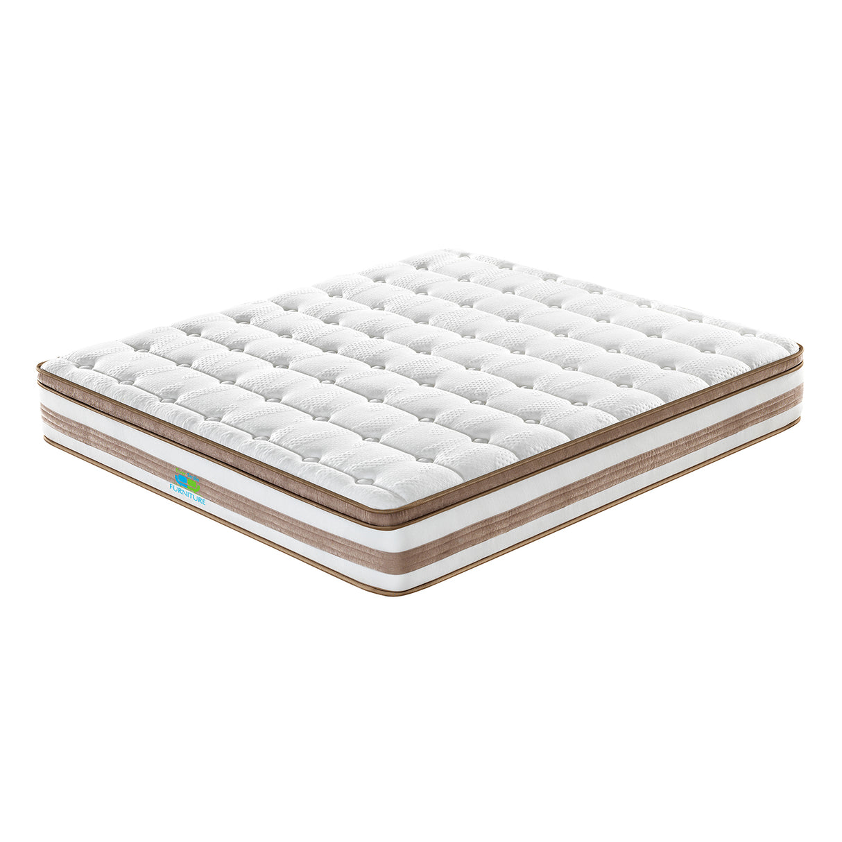 Kingston Slumber Mattress KING Size Bed Euro Top Pocket Spring Bedding Firm Foam 34CM