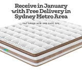Kingston Slumber Mattress KING Size Bed Euro Top Pocket Spring Bedding Firm Foam 34CM - Low Angle