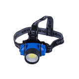 3 Mode Headlamp with COB LED Technology-Black/Blue - Top-Down View