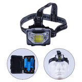 5 Mode Headlamp with COB LED Technology-Blue/Black - Black - 45-Degree Angle