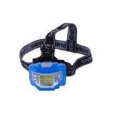 5 Mode Headlamp with COB LED Technology-Blue/Black - Blue - Rear View