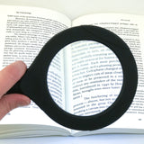 Illuminated Magnifying Glass with COB LED Technology - Black/Navy - Top-Down View
