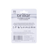 2 Pack Brillar 9V Platinum Alkaline Battery - Front View