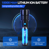 Brillar Commander - 4000 Lumen USB Rechargeable Torch - Top-Down View
