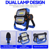 Brillar 600 Lumen Versatile 360° Rotating COB LED Work Lamp - Side View