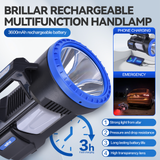 Brillar 300 Lumen USB Rechargeable Multifunction LED Searchlight - Front View