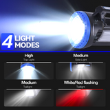 Brillar 300 Lumen USB Rechargeable Multifunction LED Searchlight - 45-Degree Angle