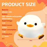 Squishy Cute Duck Night Light - 45-Degree Angle