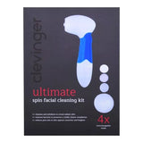 Clevinger Ultimate Spin Facial Cleansing Brush Set - 4 Heads - Front View