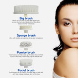Clevinger Ultimate Spin Facial Cleansing Brush Set - 4 Heads - Side View