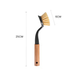 Clevinger Eco Cleaning Bamboo Dish Brush - Top-Down View