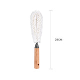 Bamboo Stemware Brush - Top-Down View