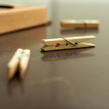 Eco Bamboo Clothes Pegs 50 Pcaks - Top-Down View