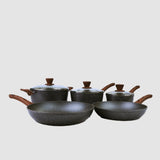Clevinger 8 Piece Non-Stick Cookware Set - Side View