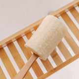 Clevinger Eco Loofah Back Scrubber with Wood Handle - Front View