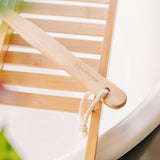 Clevinger Eco Loofah Back Scrubber with Wood Handle - 45-Degree Angle