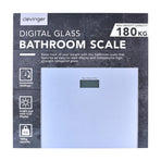 Clevinger Silver Digital Glass Bathroom Scale Max Capacity 180KG, image 5