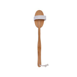 Bamboo Bath Shower Long Handle Body Brush - Front View
