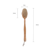 Bamboo Bath Shower Long Handle Body Brush - 45-Degree Angle