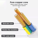 2 Meters Piggyback Extension Power Outlets Lead - Top-Down View