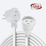2 Meters Piggyback Extension Power Outlets Lead - 45-Degree Angle
