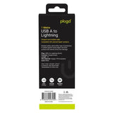 1M Charge & Sync USB A to Lightning Cable - Side View
