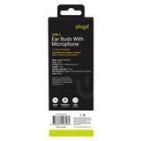 1.2M USB C Ear Buds with Microphone - Side View