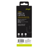 1M USB C to Lightning Charge & Sync Cable - Side View