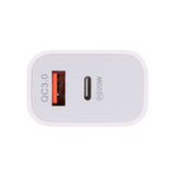 20W USB C & USB A QC3.0+PD Fast Charging Wall Charger - Front View