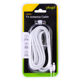 PLUGD 3 Meter PAL to PAL TV Antenna Cable with Female Adaptor - Front View