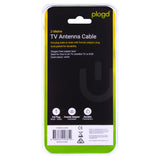 PLUGD 3 Meter PAL to PAL TV Antenna Cable with Female Adaptor - Side View