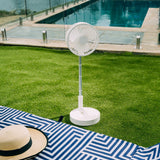 Folding Telescopic 4.5W Portable Height/Tilt Adjustable Rechargeable Cordless Fan - 45-Degree Angle