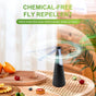 Battery Operated Shoo-Fly Chemical Free Fly Repellent Fan Black