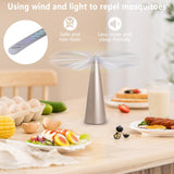 Battery Operated Shoo-Fly Chemical Free Fly Repellent Fan Gold - Front View