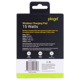 PLUGD 15W USB-C Qi Wireless Charging Pad for iPhone & Android Phones - Top-Down View