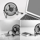 360 Degree Tilt Adjustable USB Portable Mini Desk Fan - Side View