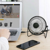 360 Degree Tilt Adjustable USB Portable Mini Desk Fan - Top-Down View
