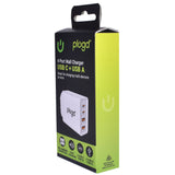 4 PORT  WALL CHARGER USB C+USB A - Top-Down View