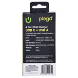 4 PORT  WALL CHARGER USB C+USB A - 45-Degree Angle