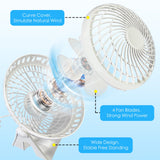 USB Powered Desk Fan – Portable 2-Speed Adjustable Angle Cooling Fan (White) - Side View