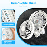 USB Powered Desk Fan – Portable 2-Speed Adjustable Angle Cooling Fan (White) - 45-Degree Angle