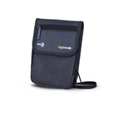 Flightmode RFID Neck Pouch - Charcoal - Side View