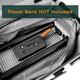 3-Piece Digital Luggage Set (20″/24″/28″) with Weighing Scale & USB Charging – Black - Top-Down View