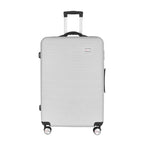 28" Digital Weighing Scale and USB Charging Port Lightweight Luggage Suitcase Silver